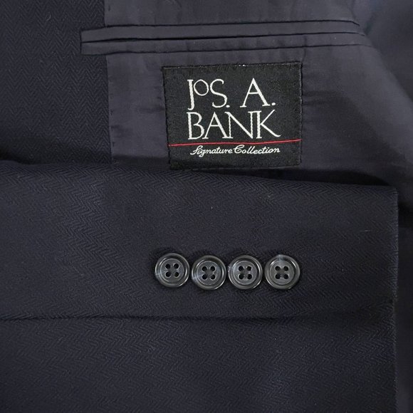 Jos. A. Bank Signature Series Silk/Camelhair Herringbone Blazer Men's Size 44L - Picture 1 of 6